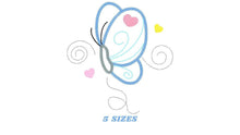 Load image into Gallery viewer, Butterfly embroidery design - Butterfly applique embroidery designs machine embroidery pattern - baby girl embroidery file  instant download
