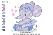 Carica l&#39;immagine nel visualizzatore di Gallery, Elephant embroidery designs - Ballerina embroidery design machine embroidery pattern - Baby girl embroidery file - kid embroidery pes jef
