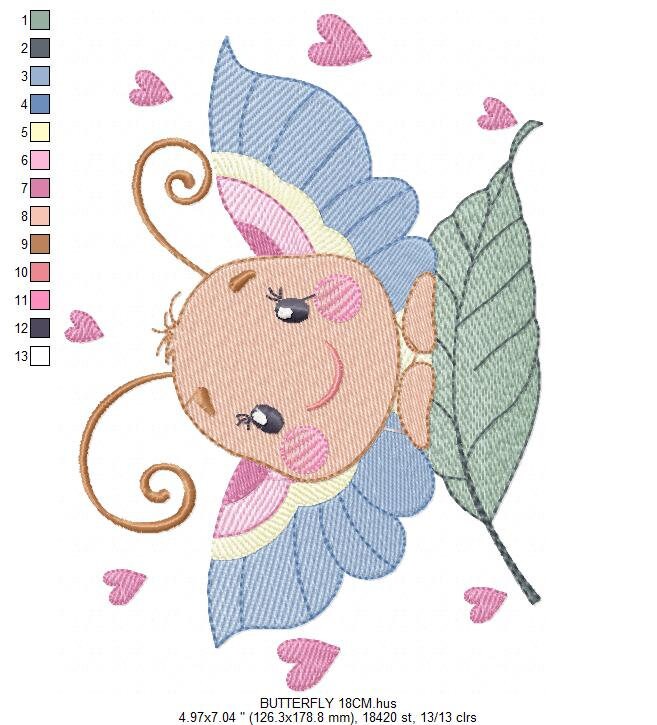 Butterfly embroidery design - Dragon Fly embroidery designs machine embroidery pattern - Baby girl embroidery file - instant download pes Marcia Embroidery
