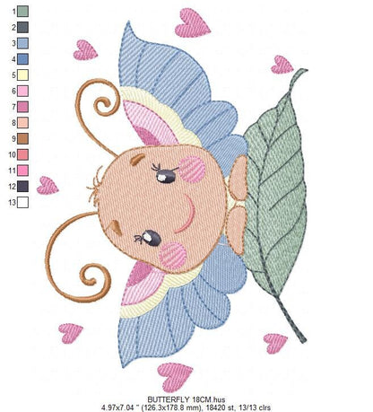 Butterfly embroidery design - Dragon Fly embroidery designs machine embroidery pattern - Baby girl embroidery file - instant download pes Marcia Embroidery