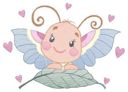 Butterfly embroidery design - Dragon Fly embroidery designs machine embroidery pattern - Baby girl embroidery file - instant download pes Marcia Embroidery