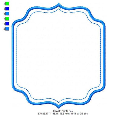 Monogram Frame embroidery designs set - Frame Applique Design Shape Embroidery Machine embroidery pattern - Monogram Form - instant download