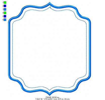 Monogram Frame embroidery designs set - Frame Applique Design Shape Embroidery Machine embroidery pattern - Monogram Form - instant download