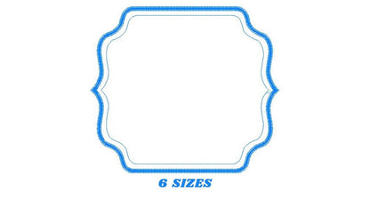 Monogram Frame embroidery designs set - Frame Applique Design Shape Embroidery Machine embroidery pattern - Monogram Form - instant download