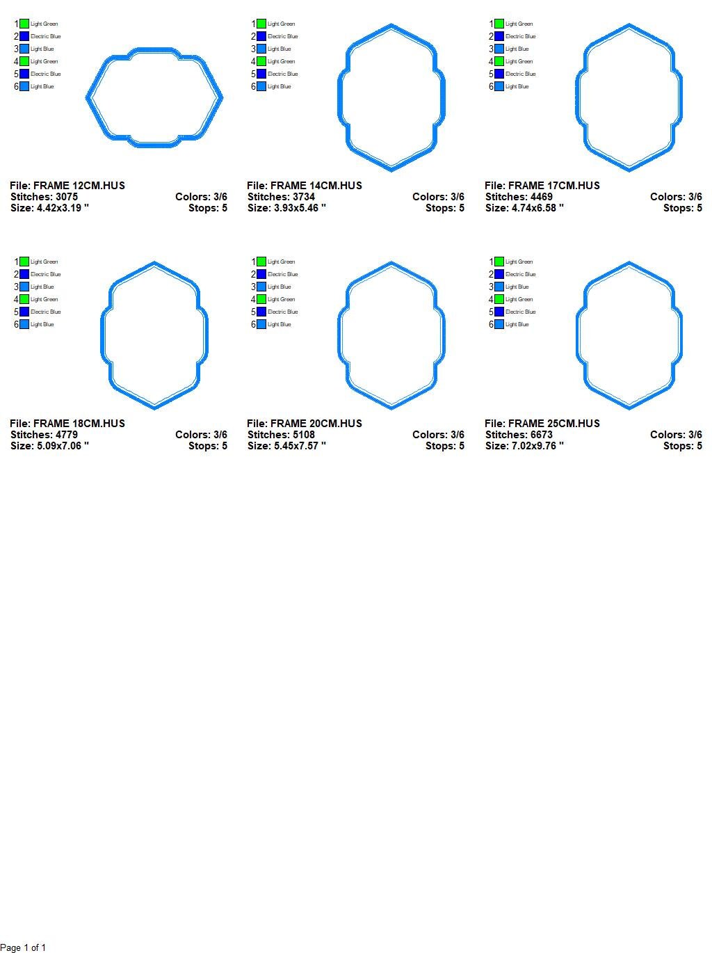 Frame embroidery designs set - Frame Applique Design Shape Machine embroidery pattern - Curly Monogram Form - instant download