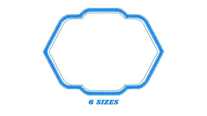 Frame embroidery designs set - Frame Applique Design Shape Machine embroidery pattern - Curly Monogram Form - instant download