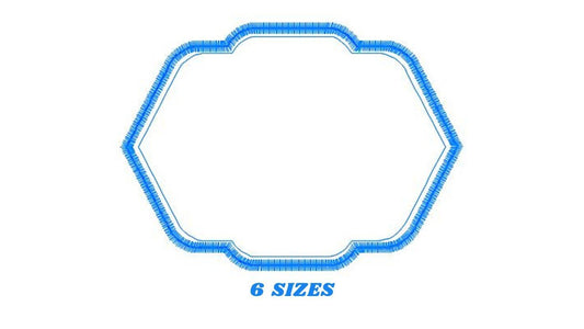 Frame embroidery designs set - Frame Applique Design Shape Machine embroidery pattern - Curly Monogram Form - instant download