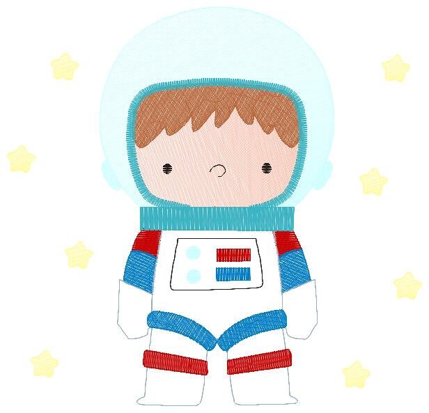 Astronaut embroidery designs - Baby boy embroidery design machine embroidery pattern - instant download - Space embroidery file Star Rocket