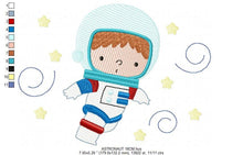 Carica l&#39;immagine nel visualizzatore di Gallery, Astronaut embroidery designs - Baby boy embroidery design machine embroidery pattern - Space embroidery file - instant download Star Rocket
