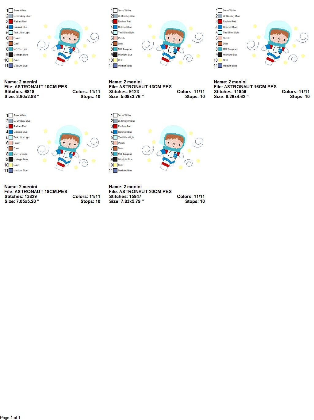 Astronaut embroidery designs - Baby boy embroidery design machine embroidery pattern - Space embroidery file - instant download Star Rocket