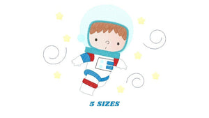 Astronaut embroidery designs - Baby boy embroidery design machine embroidery pattern - Space embroidery file - instant download Star Rocket