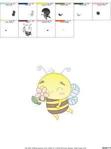 Bee embroidery design - Bees embroidery designs machine embroidery pattern - baby girl embroidery file - honey bee design - Save the bees