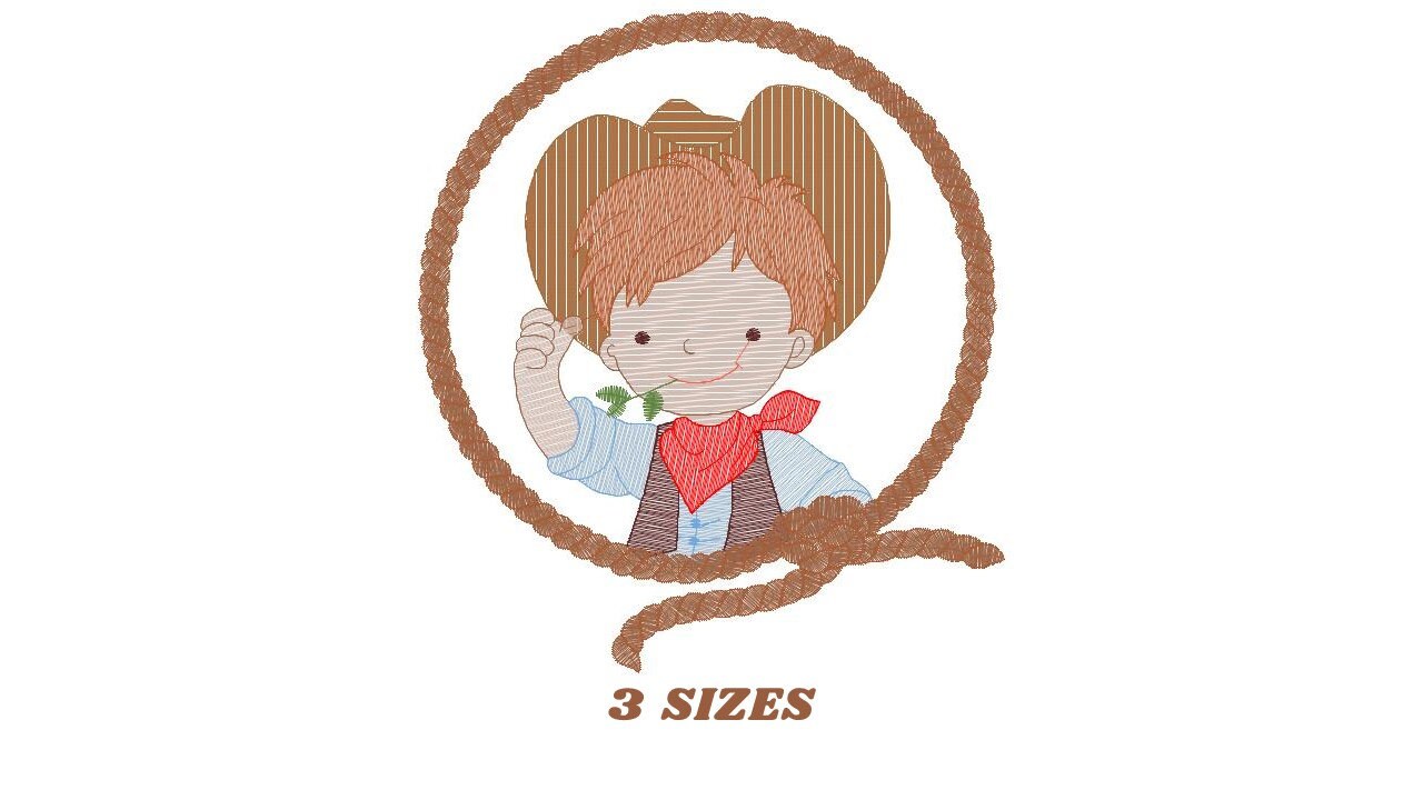 Cowboy embroidery design - Baby Boy embroidery designs machine embroidery pattern - wrangler embroidery file - Farm horse rancher buckaroo Marcia Embroidery