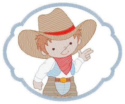 Cowboy embroidery design - Cowgirl embroidery designs machine embroidery pattern - wrangler embroidery file - Farm horse rancher buckaroo Marcia Embroidery