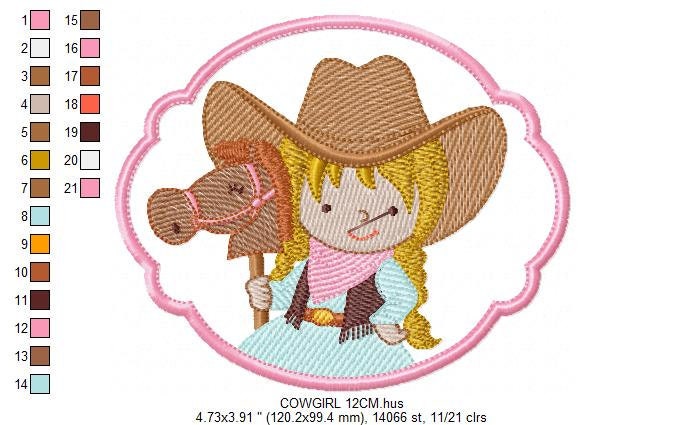 Cowboy embroidery design - Cowgirl embroidery designs machine embroidery pattern - wrangler embroidery file - Farm horse rancher buckaroo Marcia Embroidery