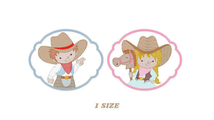 Cowboy embroidery design - Cowgirl embroidery designs machine embroidery pattern - wrangler embroidery file - Farm horse rancher buckaroo Marcia Embroidery