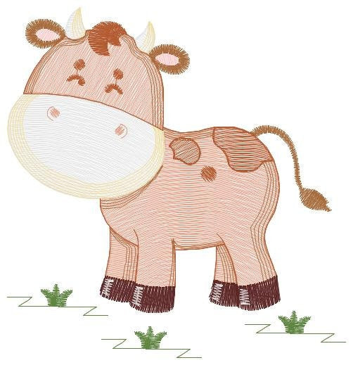 Cow embroidery design - Animal ranch embroidery designs machine embroidery pattern - Farm embroidery file - boy embroidery instant download Marcia Embroidery