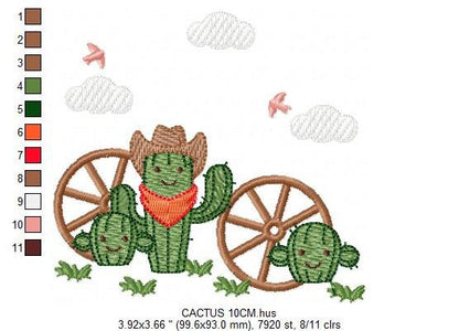 Cactus embroidery designs - Ranch embroidery design machine embroidery pattern - Mexican cactus design - Cowboy ranch embroidery file desert Marcia Embroidery