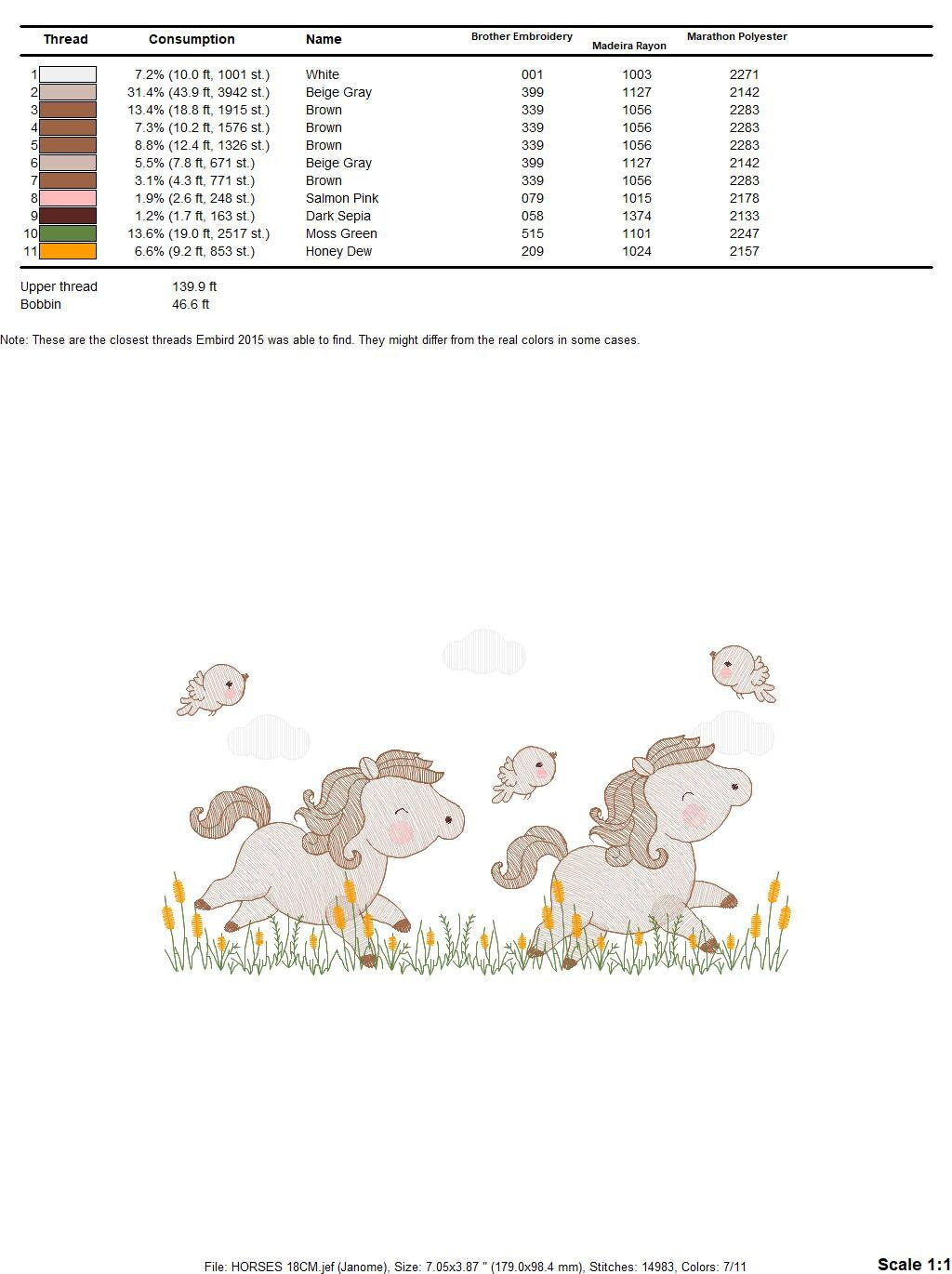 Running Horses embroidery design - Cowboy ranch farm animal machine embroidery pattern - Baby Boy Pony file - Instant download pes jef dst