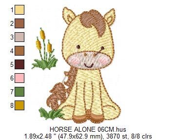 Horse embroidery design - Animal ranch embroidery designs machine embroidery pattern - Farm embroidery file - instant download pes jef hus