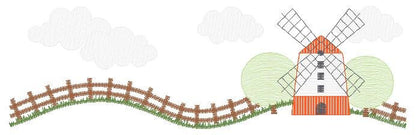 Farm Mill embroidery design - Ranch embroidery designs machine embroidery pattern - baby boy embroidery file - instant digital pes download Marcia Embroidery