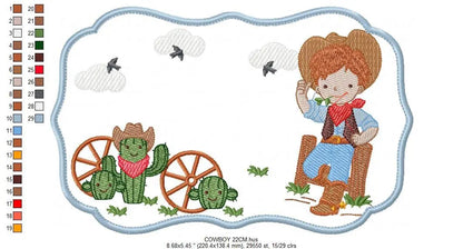 Cowboy embroidery design - Baby Boy embroidery designs machine embroidery pattern - wrangler embroidery file - Farm horse rancher buckaroo Marcia Embroidery