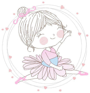 Ballerina embroidery designs - Ballet embroidery design machine embroidery pattern - instant download - Baby girl embroidery digital file