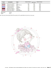 Charger l&#39;image dans la galerie, Ballerina embroidery designs - Ballet embroidery design machine embroidery pattern - instant download - Baby girl embroidery digital file
