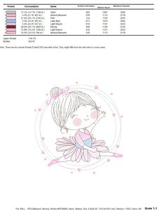 Ballerina embroidery designs - Ballet embroidery design machine embroidery pattern - instant download - Baby girl embroidery digital file