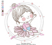 Load image into Gallery viewer, Ballerina embroidery designs - Ballet embroidery design machine embroidery pattern - instant download - Baby girl embroidery digital file
