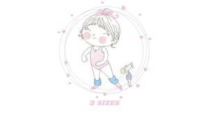 Ballerina embroidery designs - Ballet embroidery design machine embroidery pattern - instant download - Baby girl embroidery digital file