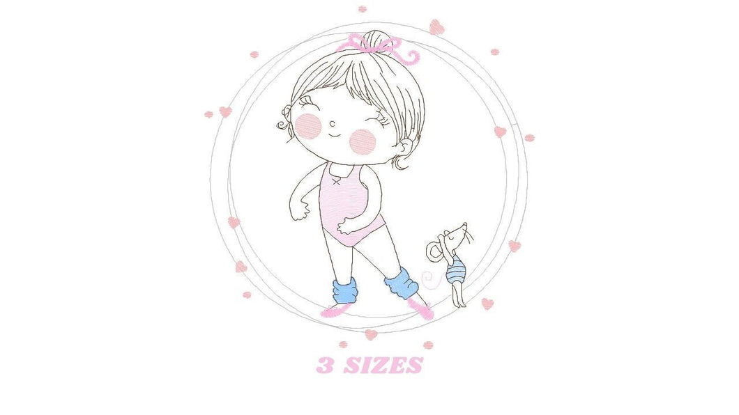 Ballerina embroidery designs - Ballet embroidery design machine embroidery pattern - instant download - Baby girl embroidery digital file