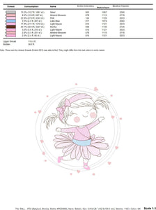 Ballerina embroidery designs - Ballet embroidery design machine embroidery pattern - instant download - Baby girl embroidery digital file