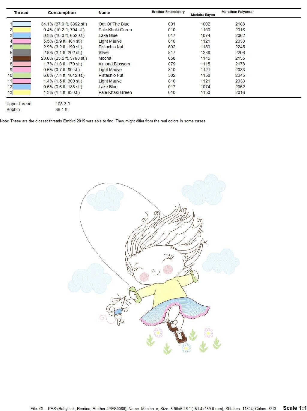 Baby girl embroidery designs - Children embroidery design machine embroidery pattern - girl with flower embroidery file  princess embroidery