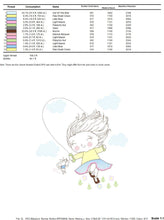 Carica l&#39;immagine nel visualizzatore di Gallery, Baby girl embroidery designs - Children embroidery design machine embroidery pattern - girl with flower embroidery file  princess embroidery
