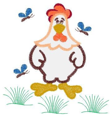 Chicken embroidery designs - Rooster embroidery design machine embroidery pattern - instant download - Kitchen embroidery file tea towel