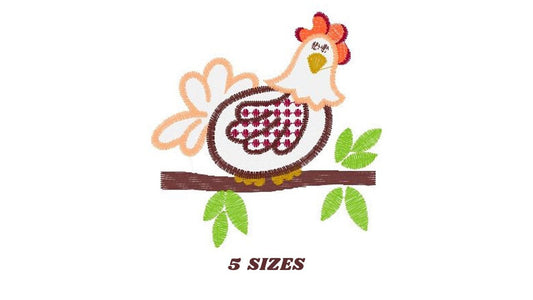 Chicken embroidery designs - Rooster embroidery design machine embroidery pattern - instant download - Kitchen embroidery file tea towel
