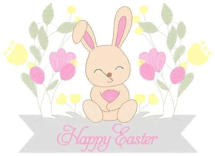 Easter Bunny embroidery design - Rabbit embroidery designs machine embroidery pattern - Happy Easter embroidery file - instant download pes Marcia Embroidery