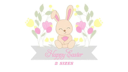 Easter Bunny embroidery design - Rabbit embroidery designs machine embroidery pattern - Happy Easter embroidery file - instant download pes Marcia Embroidery