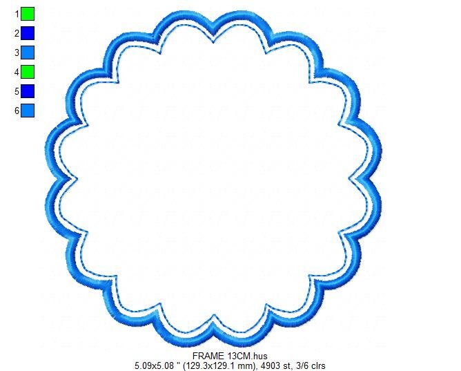 Frame embroidery designs set - Frame Applique Design Shape Embroidery Machine embroidery pattern - Curly Monogram Form - instant download