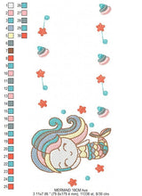 Carica l&#39;immagine nel visualizzatore di Gallery, Mermaid embroidery designs - Sea Princess embroidery design machine embroidery pattern - Baby girl embroidery file instant digital download
