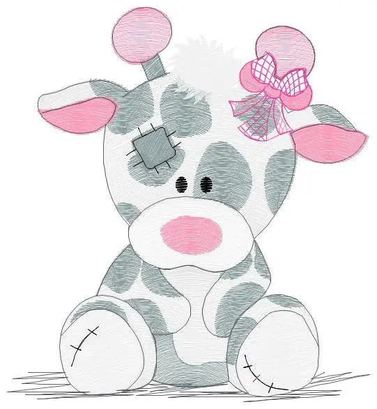 Patched Giraffe embroidery design - Ragged Animal embroidery designs machine embroidery pattern - Baby girl embroidery file - cute sweet Marcia Embroidery