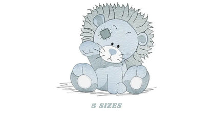 Patched Lion embroidery designs - Safari embroidery design machine embroidery pattern - Baby boy embroidery file - Lion embroidery download Marcia Embroidery
