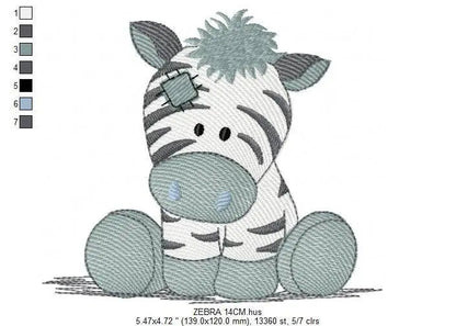 PatchedZebra embroidery designs - Animal embroidery design machine embroidery pattern - Safari embroidery file - instant digital download Marcia Embroidery