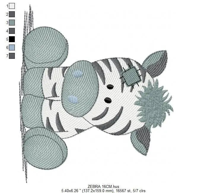 PatchedZebra embroidery designs - Animal embroidery design machine embroidery pattern - Safari embroidery file - instant digital download Marcia Embroidery