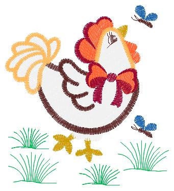 Chicken embroidery designs - Rooster embroidery design machine embroidery pattern - instant download - Kitchen embroidery file tea towel pes