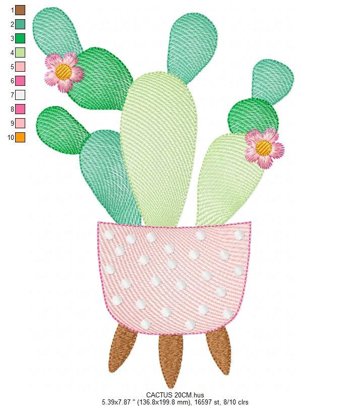 Cactus embroidery designs - Succulent embroidery design machine embroidery pattern - Mexican cactus design - plant embroidery file desert