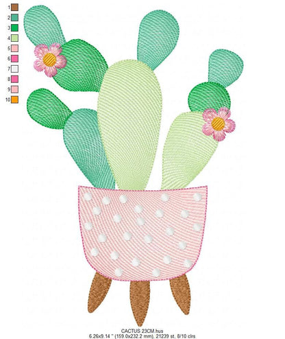 Cactus embroidery designs - Succulent embroidery design machine embroidery pattern - Mexican cactus design - plant embroidery file desert