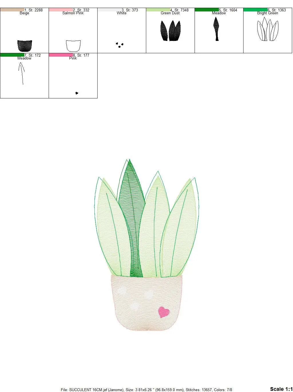 Snake Plants embroidery designs - Succulent embroidery design machine embroidery pattern - Urban Jungle design - plant embroidery file jef Marcia Embroidery
