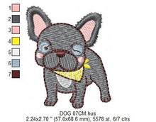 Cargar imagen en el visor de la galería, French bulldog embroidery designs - Dog embroidery design machine embroidery pattern - Puppy embroidery file - baby boy embroidery download
